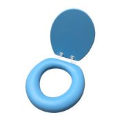 Sky Blue Padded Toilet Seat